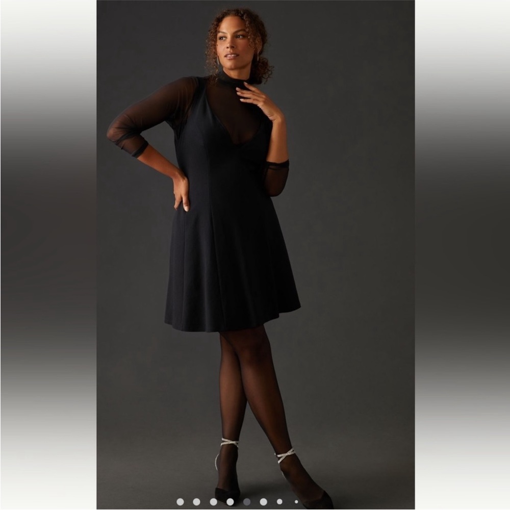 Anthropologie Maeve Layered Sheer Mini Dress